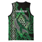 Aotearoa Iwi Ngai Tahu Personalised Basketball Jersey NZ Maori Humpback Whale Taniko Motifs
