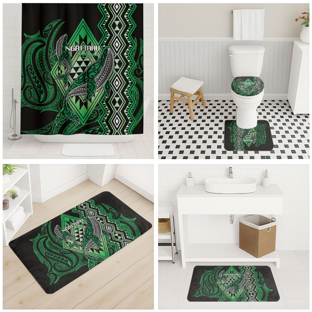 Aotearoa Iwi Ngai Tahu Bathroom Set NZ Maori Humpback Whale Taniko Motifs