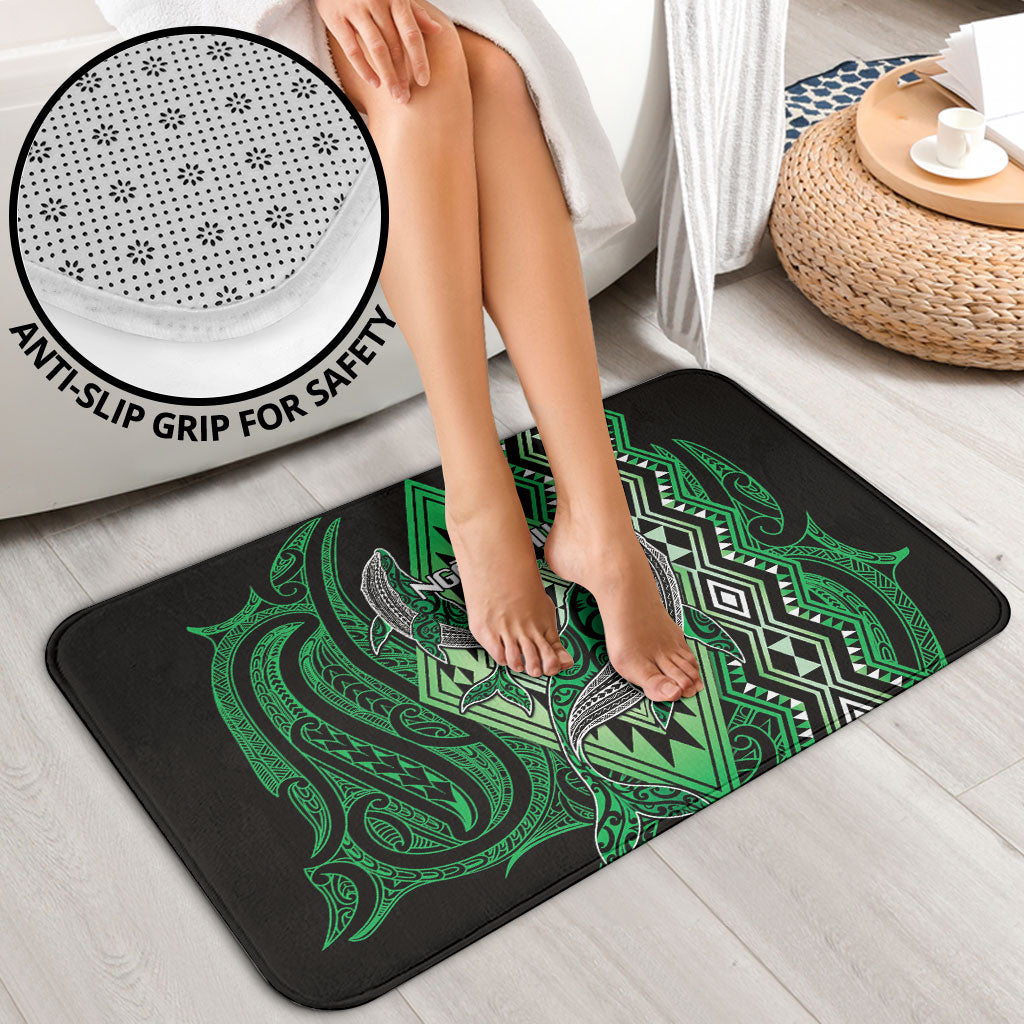 Aotearoa Iwi Ngai Tahu Bathroom Set NZ Maori Humpback Whale Taniko Motifs