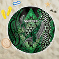 Aotearoa Iwi Ngai Tahu Beach Blanket NZ Maori Humpback Whale Taniko Motifs