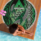 Aotearoa Iwi Ngai Tahu Beach Blanket NZ Maori Humpback Whale Taniko Motifs