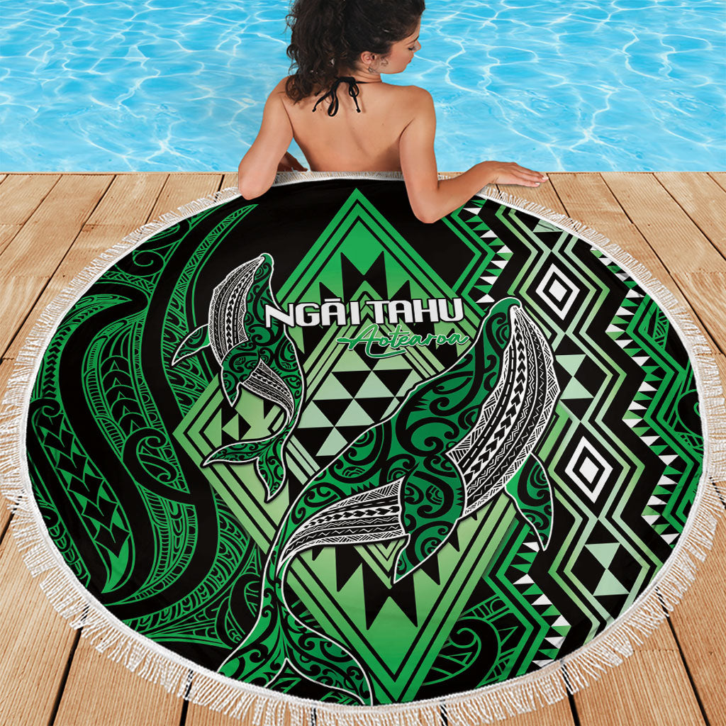 Aotearoa Iwi Ngai Tahu Beach Blanket NZ Maori Humpback Whale Taniko Motifs