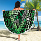 Aotearoa Iwi Ngai Tahu Beach Blanket NZ Maori Humpback Whale Taniko Motifs