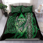 Aotearoa Iwi Ngai Tahu Bedding Set NZ Maori Humpback Whale Taniko Motifs