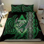 Aotearoa Iwi Ngai Tahu Bedding Set NZ Maori Humpback Whale Taniko Motifs