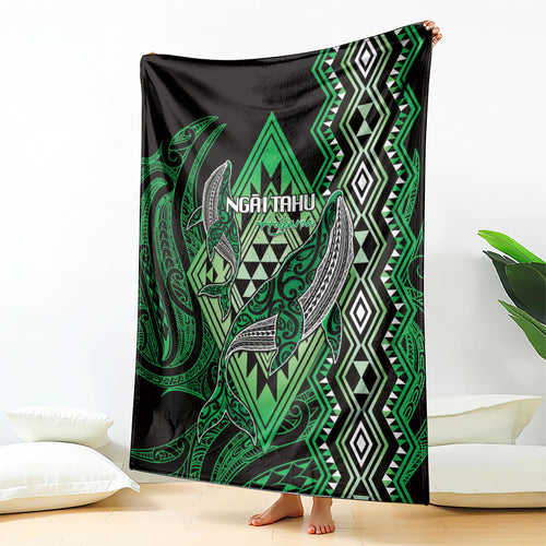 Aotearoa Iwi Ngai Tahu Blanket NZ Maori Humpback Whale Taniko Motifs