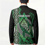 Aotearoa Iwi Ngai Tahu Personalised Blazer NZ Maori Humpback Whale Taniko Motifs