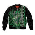 Aotearoa Iwi Ngai Tahu Personalised Bomber Jacket NZ Maori Humpback Whale Taniko Motifs