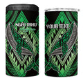 Aotearoa Iwi Ngai Tahu Personalised 4 in 1 Can Cooler Tumbler NZ Maori Humpback Whale Taniko Motifs