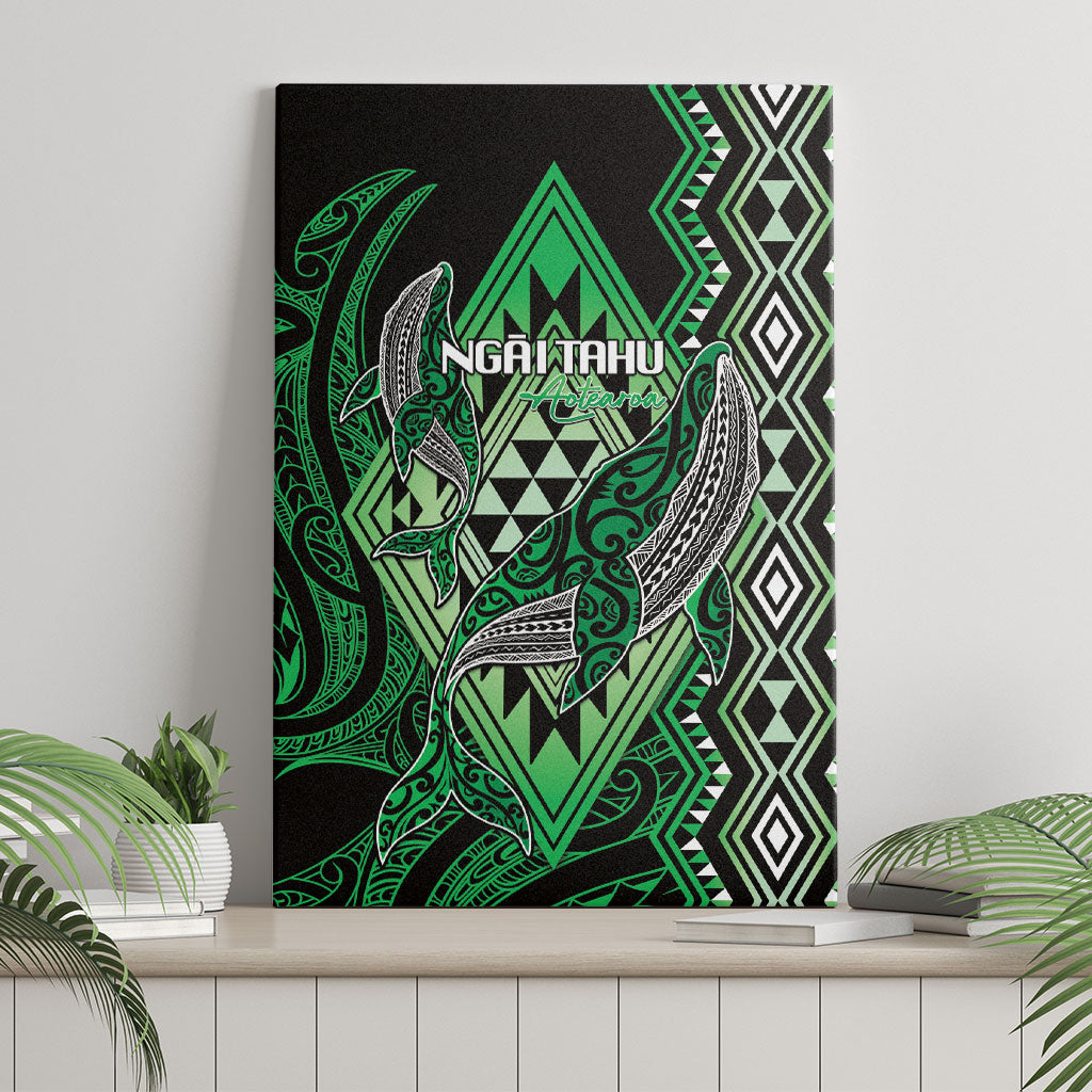 Aotearoa Iwi Ngai Tahu Canvas Wall Art NZ Maori Humpback Whale Taniko Motifs