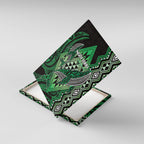 Aotearoa Iwi Ngai Tahu Canvas Wall Art NZ Maori Humpback Whale Taniko Motifs