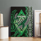 Aotearoa Iwi Ngai Tahu Canvas Wall Art NZ Maori Humpback Whale Taniko Motifs