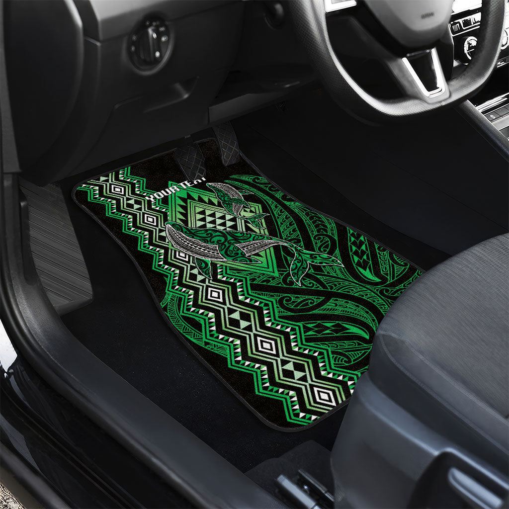 Aotearoa Iwi Ngai Tahu Personalised Car Mats NZ Maori Humpback Whale Taniko Motifs