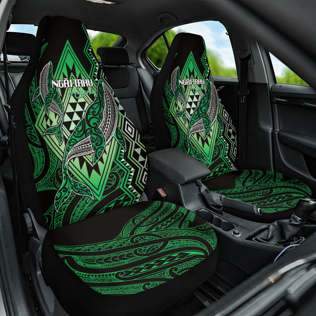 Aotearoa Iwi Ngai Tahu Car Seat Cover NZ Maori Humpback Whale Taniko Motifs