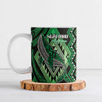 Aotearoa Iwi Ngai Tahu Personalised Ceramic Mug NZ Maori Humpback Whale Taniko Motifs