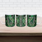 Aotearoa Iwi Ngai Tahu Personalised Ceramic Mug NZ Maori Humpback Whale Taniko Motifs