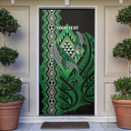 Aotearoa Iwi Ngai Tahu Personalised Door Cover NZ Maori Humpback Whale Taniko Motifs