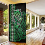 Aotearoa Iwi Ngai Tahu Personalised Door Cover NZ Maori Humpback Whale Taniko Motifs