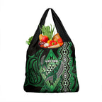 Aotearoa Iwi Ngai Tahu Grocery Bag NZ Maori Humpback Whale Taniko Motifs