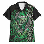 Aotearoa Iwi Ngai Tahu Personalised Hawaiian Shirt NZ Maori Humpback Whale Taniko Motifs