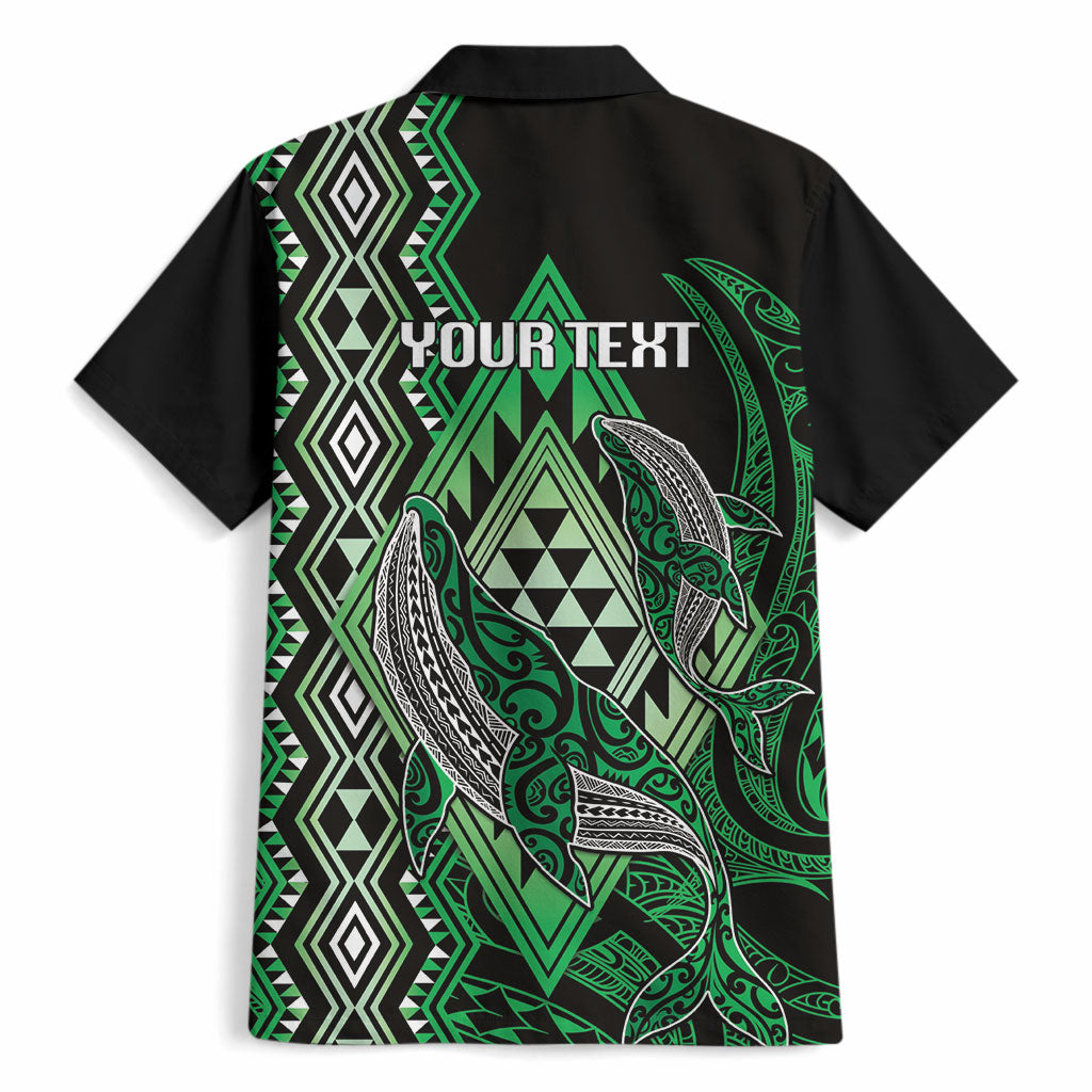 Aotearoa Iwi Ngai Tahu Personalised Hawaiian Shirt NZ Maori Humpback Whale Taniko Motifs