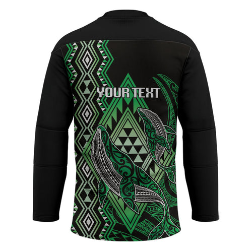 Aotearoa Iwi Ngai Tahu Personalised Hockey Jersey NZ Maori Humpback Whale Taniko Motifs