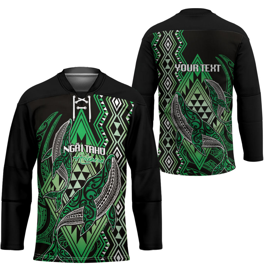 Aotearoa Iwi Ngai Tahu Personalised Hockey Jersey NZ Maori Humpback Whale Taniko Motifs