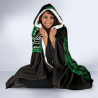 Aotearoa Iwi Ngai Tahu Hooded Blanket NZ Maori Humpback Whale Taniko Motifs