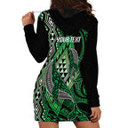 Aotearoa Iwi Ngai Tahu Personalised Hoodie Dress NZ Maori Humpback Whale Taniko Motifs