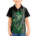 Aotearoa Iwi Ngai Tahu Personalised Kid Hawaiian Shirt NZ Maori Humpback Whale Taniko Motifs