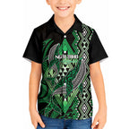 Aotearoa Iwi Ngai Tahu Personalised Kid Hawaiian Shirt NZ Maori Humpback Whale Taniko Motifs