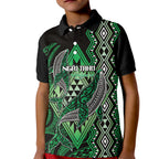 Aotearoa Iwi Ngai Tahu Personalised Kid Polo Shirt NZ Maori Humpback Whale Taniko Motifs