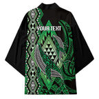 Aotearoa Iwi Ngai Tahu Personalised Kimono NZ Maori Humpback Whale Taniko Motifs