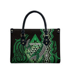 Aotearoa Iwi Ngai Tahu Leather Bag NZ Maori Humpback Whale Taniko Motifs