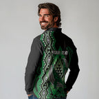 Aotearoa Iwi Ngai Tahu Personalised Long Sleeve Polo Shirt NZ Maori Humpback Whale Taniko Motifs