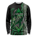 Aotearoa Iwi Ngai Tahu Personalised Long Sleeve Shirt NZ Maori Humpback Whale Taniko Motifs