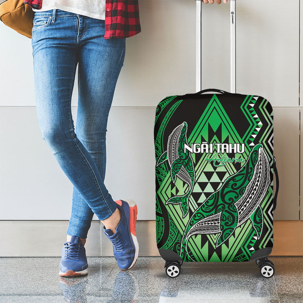 Aotearoa Iwi Ngai Tahu Luggage Cover NZ Maori Humpback Whale Taniko Motifs