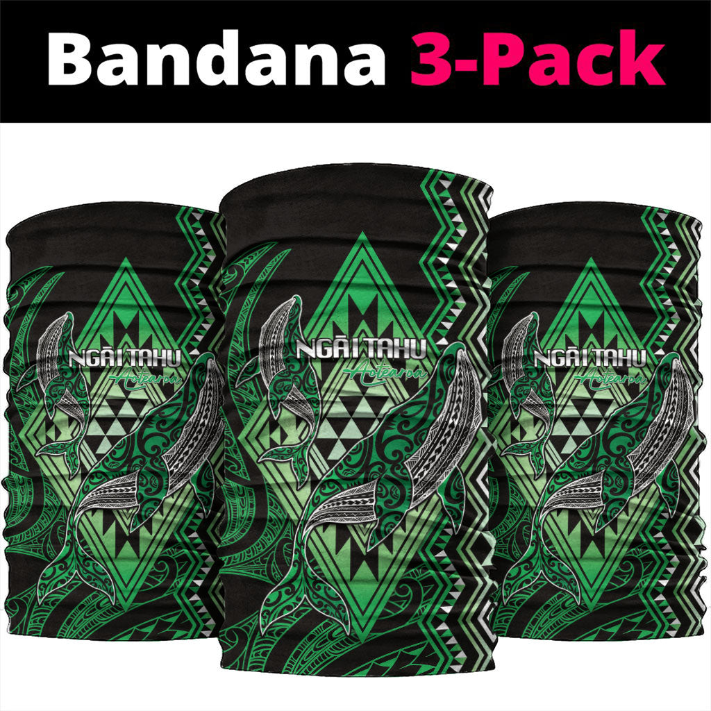 Aotearoa Iwi Ngai Tahu Neck Gaiter NZ Maori Humpback Whale Taniko Motifs