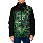 Aotearoa Iwi Ngai Tahu Personalised Padded Jacket NZ Maori Humpback Whale Taniko Motifs