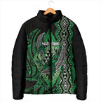 Aotearoa Iwi Ngai Tahu Personalised Padded Jacket NZ Maori Humpback Whale Taniko Motifs