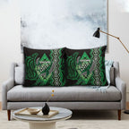 Aotearoa Iwi Ngai Tahu Pillow Cover NZ Maori Humpback Whale Taniko Motifs