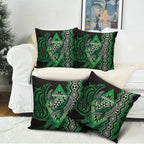 Aotearoa Iwi Ngai Tahu Pillow Cover NZ Maori Humpback Whale Taniko Motifs