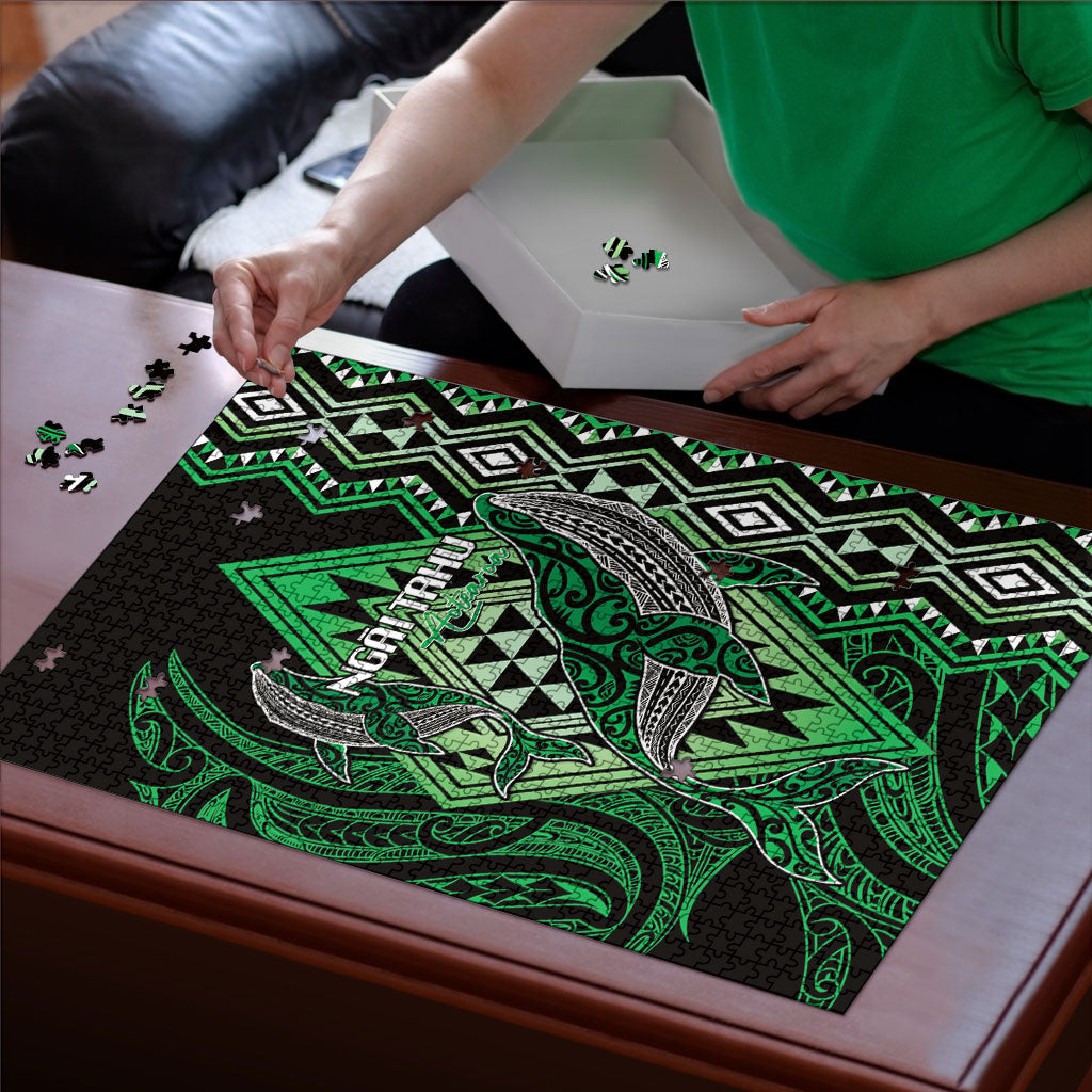 Aotearoa Iwi Ngai Tahu Puzzle NZ Maori Humpback Whale Taniko Motifs