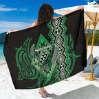 Aotearoa Iwi Ngai Tahu Sarong NZ Maori Humpback Whale Taniko Motifs
