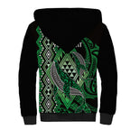 Aotearoa Iwi Ngai Tahu Personalised Sherpa Hoodie NZ Maori Humpback Whale Taniko Motifs