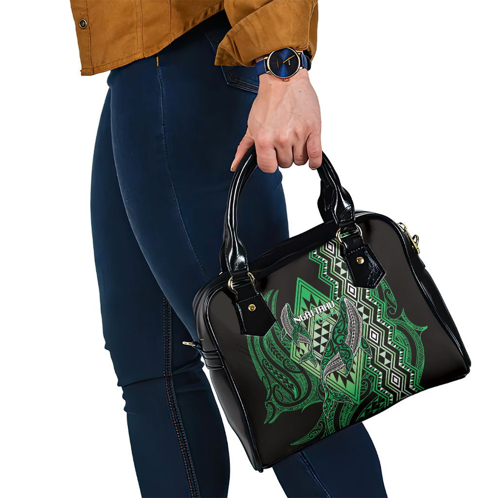 Aotearoa Iwi Ngai Tahu Shoulder Handbag NZ Maori Humpback Whale Taniko Motifs