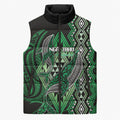 Aotearoa Iwi Ngai Tahu Personalised Sleeveless Puffer Jacket NZ Maori Humpback Whale Taniko Motifs