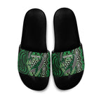 Aotearoa Iwi Ngai Tahu Slide Sandals NZ Maori Humpback Whale Taniko Motifs