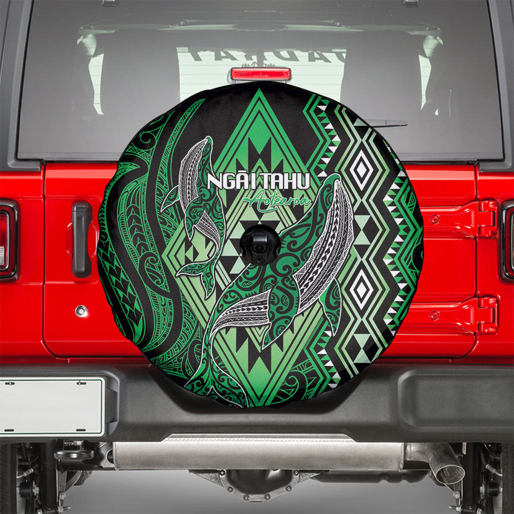 Aotearoa Iwi Ngai Tahu Spare Tire Cover NZ Maori Humpback Whale Taniko Motifs