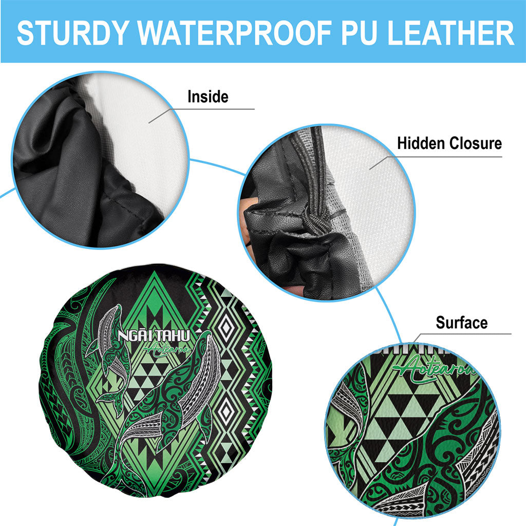 Aotearoa Iwi Ngai Tahu Spare Tire Cover NZ Maori Humpback Whale Taniko Motifs